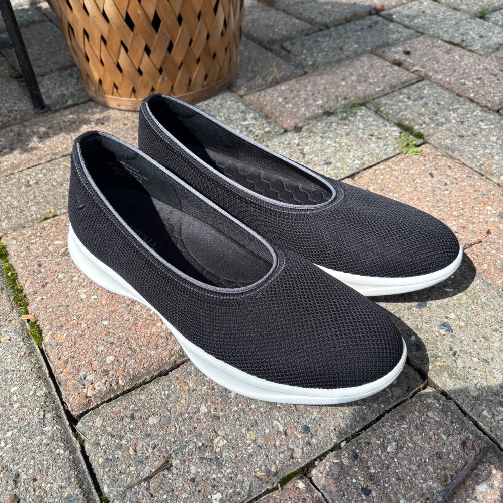 Vivaia Pro Hybrid Ballet Flazts Izabel Black Knit Slip On Shoes 8.5 EU 39.5